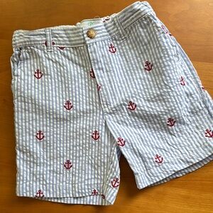 Classic Prep Blue and White Striped Kids Shorts